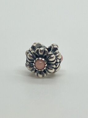 Pandora 925 ALE October Pink Opal Birthday Blooms Flower Charm 790580OP